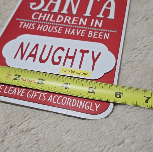 Attention Santa Holiday Changeable Sign Naughty or Nice NEW - Picture 9 of 10